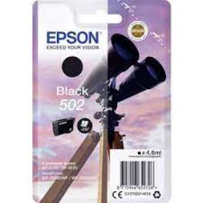 Epson 502 BLACK High Yield Original Ink Cartridge (4.6 ml)